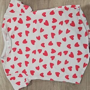 Zara Kids Red Heart Print T-Shirt size 8
